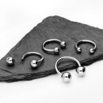 Piercing Hufeisen - Stahl - Silber - 1.6mm