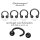1,6mm Hufeisen Piercing | Circular Barbell Ring | Schwarz