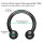 1,6mm Hufeisen Piercing | Circular Barbell Ring | Schwarz