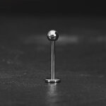 Piercing Labret - Stahl - Silber - 1.0mm