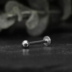 Piercing Labret - Stahl - Silber - 1.2mm