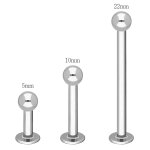 Piercing Labret - Stahl - Silber - 1.6mm