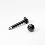 Piercing Labret - Stahl - Schwarz - 1.6mm