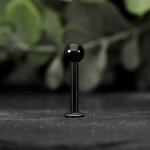 Piercing Labret - Stahl - Schwarz - 1.6mm