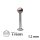 Piercing Labret - Titan - Silber - 1.2mm