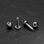 Piercing Labret - Titan - Silber - 1.6mm