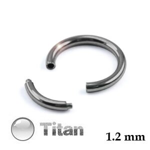 Hufeisen Spitze black TITAN Piercing Ring 2 Größen lieferbar Studio Ware NEU 
