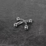 Piercing Banane - Stahl - Silber - 2.0mm bis 6.0mm