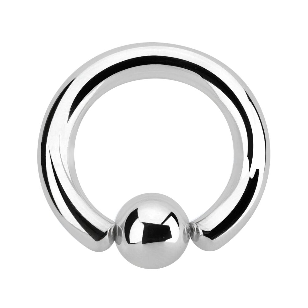 4mm Stahl Einfacher-Klemmkugel Ring Intim Brust Ohr Septum Piercing Schmuck 