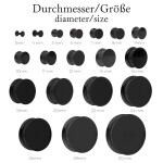 Classic Plug - Gewinde - Schwarz 16 mm