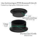 Classic Plug - Gewinde - Schwarz 16 mm