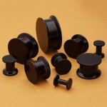 Classic Plug - Gewinde - Schwarz 16 mm
