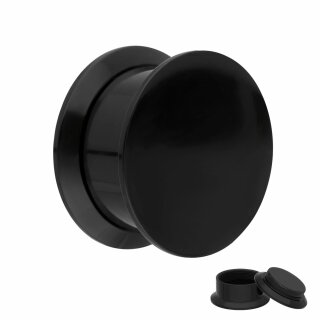 Classic Plug - Gewinde - Schwarz 18 mm