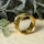 Gold double flared Stahl Flesh Tunnel