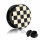Picture Plug - Gewinde - Schachbrett - Karo - 10mm