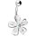 Piercing Banane - Blume - Weiß
