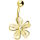 Piercing Banane - Blume - Weiß